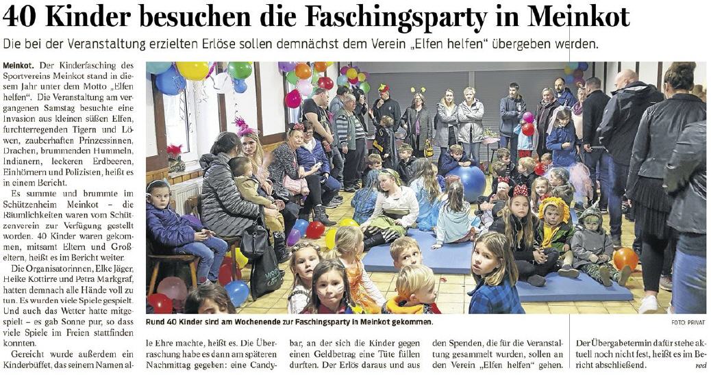 Bericht Kinderfasching 2019